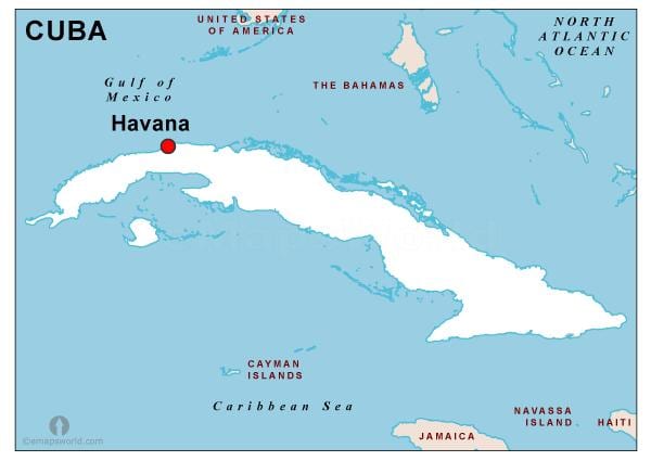 რუკა capital of Cuba