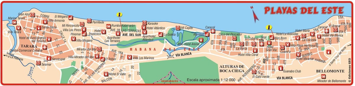 რუკა playa del este Cuba