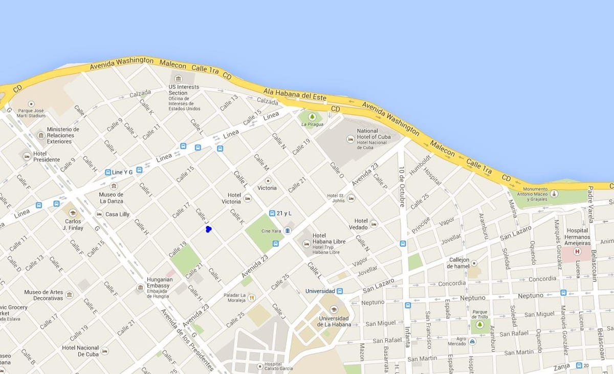 vedado რუკა